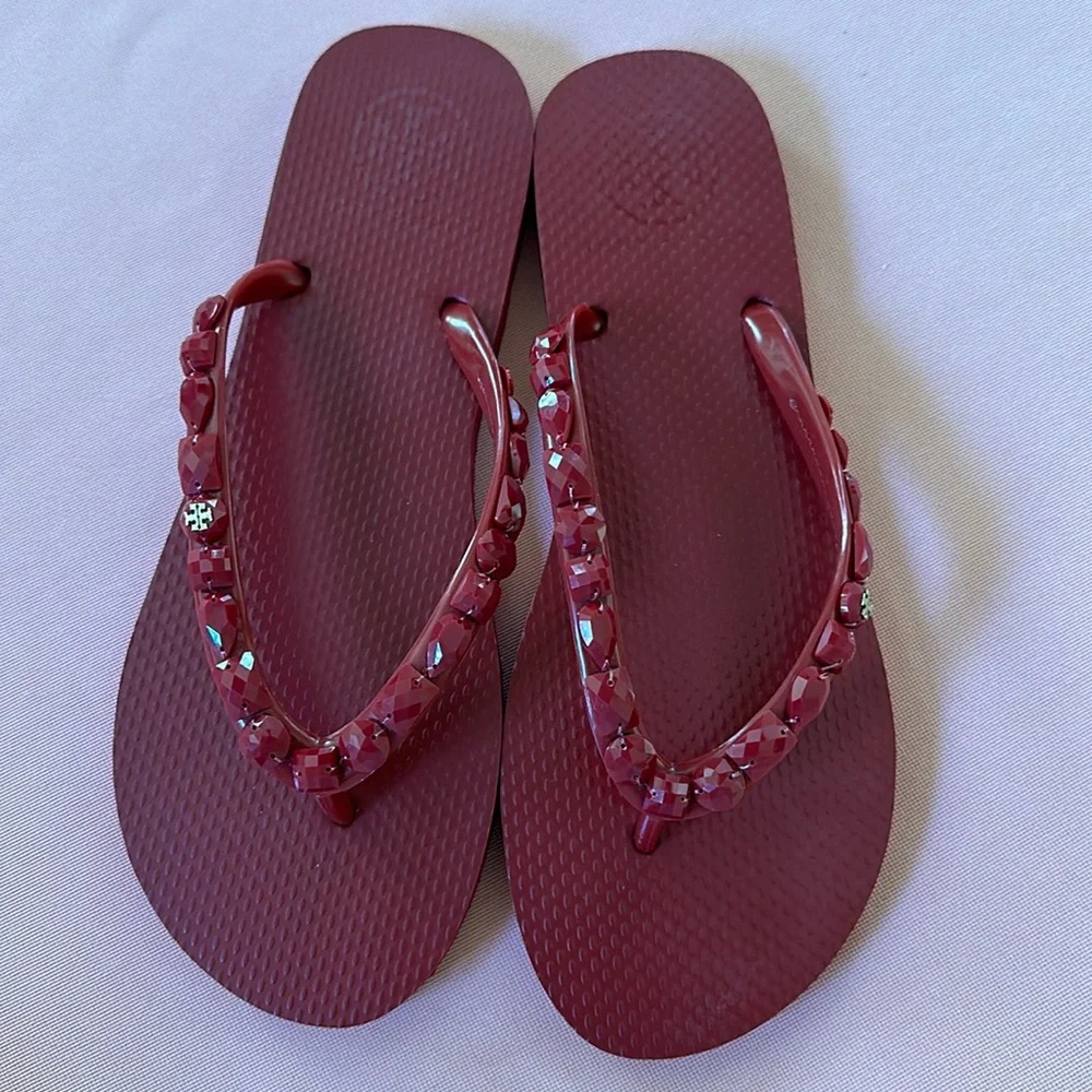 New Tory Burch Sandals. Red. Size 8.